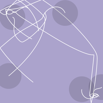 An abstract, procedurally generated image which looks busier when there are more words.